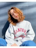 地下風のブラウンとレイヤーボブで作るアメリカンストリート