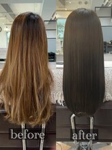 ナナ バイ レオネ(nana×Leone) ３０代パサつきに髪質改善&レイヤーカット［ロング料金無し］