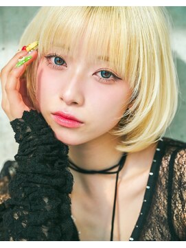 リトル 広島並木通り(little) ホワイトブロンドレイヤーボブ［八丁堀駅］