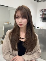 ハピネス 梅田茶屋町店(HAPPINESS) 韓国ヘア/レイヤーカット/髪質改善/顔周り/ブリーチなしベージュ