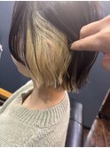 インナーカラー×ボブ