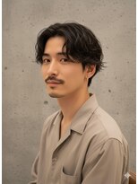 アテバイルイス 喜連瓜破(ATE by luis)&nbsp;MEN’S HAIR/サーフカール/刈り上げセンターパート/喜連瓜破