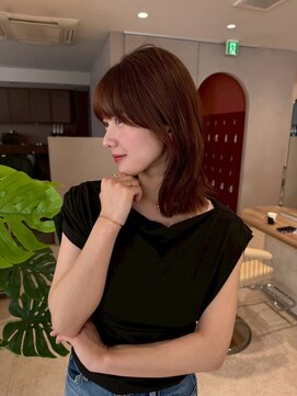 髪質改善＊秋色小顔レイヤーミディ＊美髪【Zina南船橋】