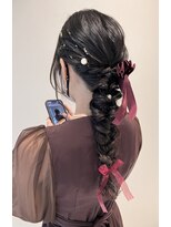 ひゃっか(100華) あみおろしアレンジ/結婚式ヘアセット