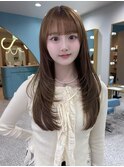 韓国ヘア/レイヤーカット/ハイレイヤー/ベージュ/ブリーチなし