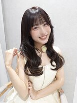 カシュカシュ 表参道(cache cache) 透明感カラーレイヤーカットぱっつん前髪くびれ巻き