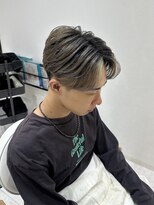 ジーナ 吉塚(Zina) バレイヤージュ×メンズカラー【福田れん】メンズセンターパート