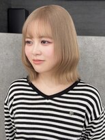 ビアーク(Be:arc) 65. ベージュブロンド/切りっぱなしボブ/シースルーバング