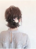 Belle BIANCA ショートヘア外ハネハーフアップ by.高橋