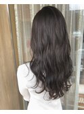 ロング×ゆるウェーブ×アッシュカラー_TREAT妙典