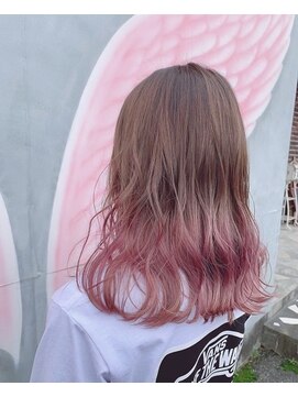 ピンクグラデーション L ダブルケーツー 倉敷店 Wk Two のヘアカタログ ホットペッパービューティー