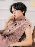 センターパートで大人な雰囲気