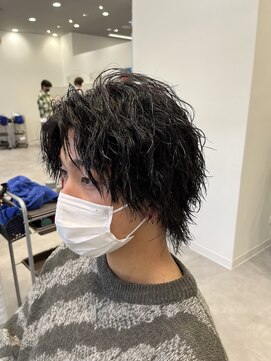 オーシャントーキョー 仙台(OCEAN TOKYO) ツイストスパイラルパーマメンズヘアウルフ波巻き仙台