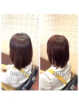 アウラ(aura) カット+ハーバルカラー+艶髪トリートメント