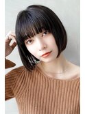 【GEEKS渋谷】就活カラー/タッセルボブ/透明感/ダークアッシュ