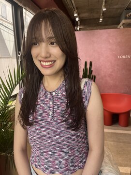 ローレンジウ(LOREN JU) 透明感髪質改善ベージュダブルカラーミルクティーグレージュ