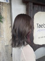タエビスアリッサム(Taebis Alyssum) イヤリングカラー♪オリーブ×ピンク