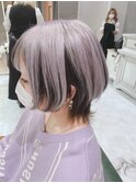 ツートンカラー　アッシュシルバーカラー