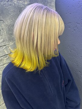 プライズ アイリス 池袋東口店(prize Iris) ホワイトミルクティーイエローカラーエギョモリ