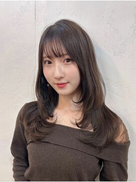 ファルベ(Farbe) 簡単で綺麗に見えるワンカールレイヤーカットブラウン