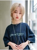 【GEEKS渋谷】ブロンドベージュ/ウルフカット/春カラー/20代30代