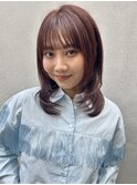 ミディアムレイヤースタイル 博多美容室