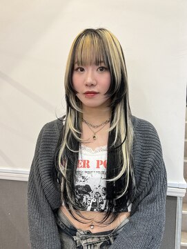 ログ オモテサンドウ(L.O.G OMOTESANDO) デザインカラー×エクステ×レイヤーカット