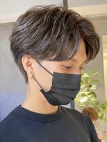 エリマ 横浜西口(elima)&nbsp;ニュアンスフェザーパーマメンズカットセンターパート横浜西口