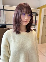 バサ 江古田店(BASSA)&nbsp;アンニュイ/ミディアム/レイヤー/ピンクブラウン【Runa】