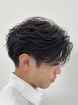 ビカムメンズヘアー 栄店(become men's hair)&nbsp;フェザーパーマ／フェザーショート／毛流れセンターパート