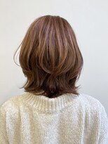 モリオ フロム ロンドン 成増店&nbsp;【morio成増/一戸】レイヤーボブハイライトピンクベージュ