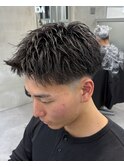 広島メンズ/短髪/スパイキーショート/テーパーフェード