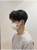 サーフカール刈り上げセンターパートリバースセンターパート