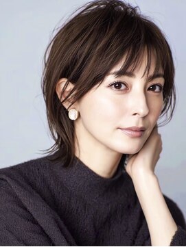 ハーツ(Heart's) 大人ショートレイヤー白髪ぼかし脱白髪染め40代50代60代原宿
