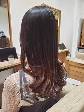 ヘアリゾート粋 リマ 銀座店(lima) 透明感ダークブラウン/レイヤーカット/ロング