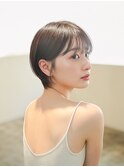 髪質改善*ダークパープル耳掛けショート*韓国【Zina銀座】