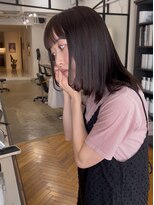 ジリ(JILI)&nbsp;結びやすいローレイヤー×ラベンダーブラウン▽福永