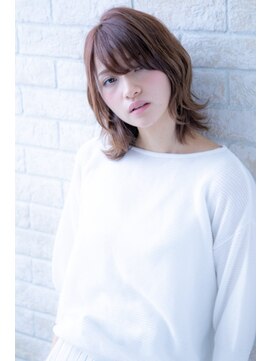 ヘアーアートシフォン 川口東口店(hair art chiffon) 3Dカラー&ジグザグバングのノットヘアでモードなミニマムボブ