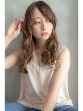 オースティン 門前仲町(AUSTIN) 大人かわいい前髪セシルカットココアブラウンフリンジウェーブ