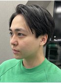 アップバング/メンズツーブロックマッシュ/束感ショート波巻き