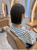 30代40代小顔切りっぱなし大人ボブハイライトカラー