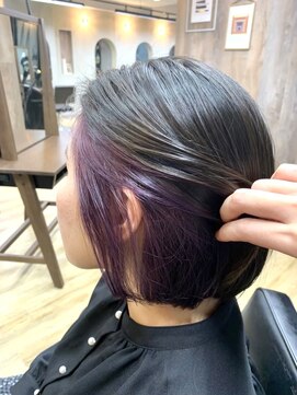 ルアナ 梅田店(Luana) 【Luana茶屋町】深みのあるパープル×インナーカラー.NANA