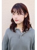 サイドバングうる艶髪くびれヘアナチュラルカール