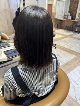 ロンドローズ 名古屋(Lond damaskRose) ブリーチ 学割 オリーブベージュ レイヤーカット リタッチ 875