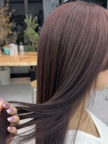 ビューブルー 亀戸錦糸町(VIEW BLUE)&nbsp;◎美髪カールシアーカラーラベンダーピンクロングセミディ