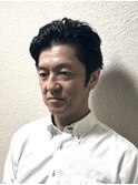 メンズ ビジネススタイル 七三オールバック 白髪染め