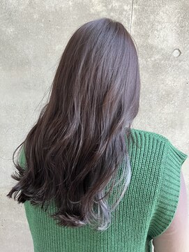 デューヘアー(due hair) ロングスタイル /透明感のあるラベンダーグレージュカラー