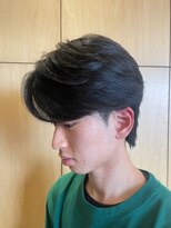 ニアウ 高崎店(Niau)&nbsp;メンズセンターパートニュアンスフェザーパーマ群馬高崎眉毛韓国