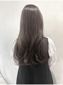 柔らかいグレージュカラー〔透明感たっぷり艶ぷるカラー〕