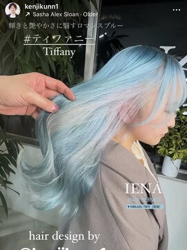 イエナ 渋谷(IENA) デザインカラーケアブリーチダブルカラー水色カラーペールブルー
